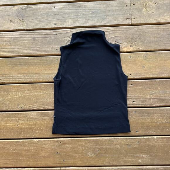 Black Donna Toran Blouse with Diamond Stud Accent - Picture 3 of 3